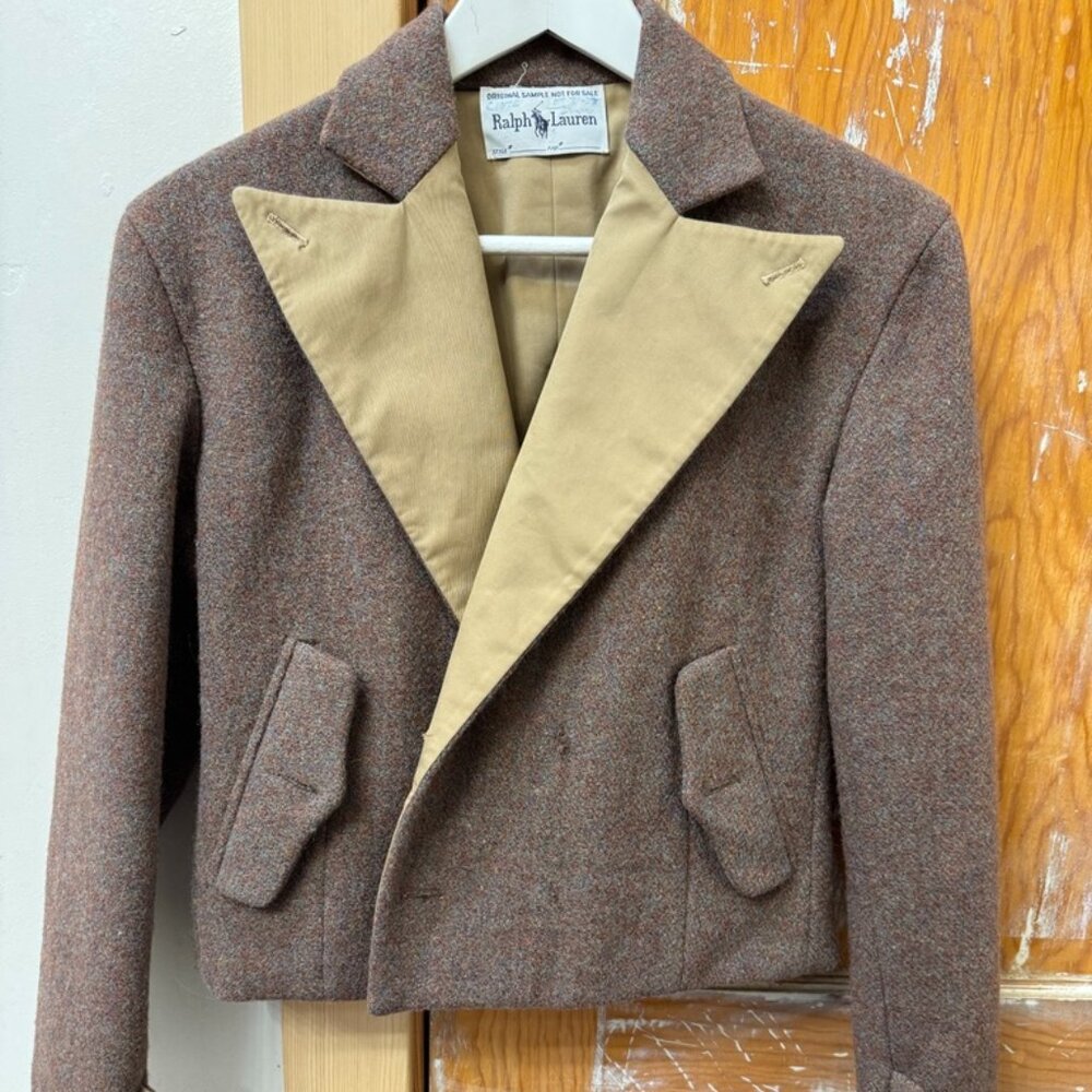 Vintage Ralph Lauren Wool Blazer 1980s Original Sample (missing buttons)